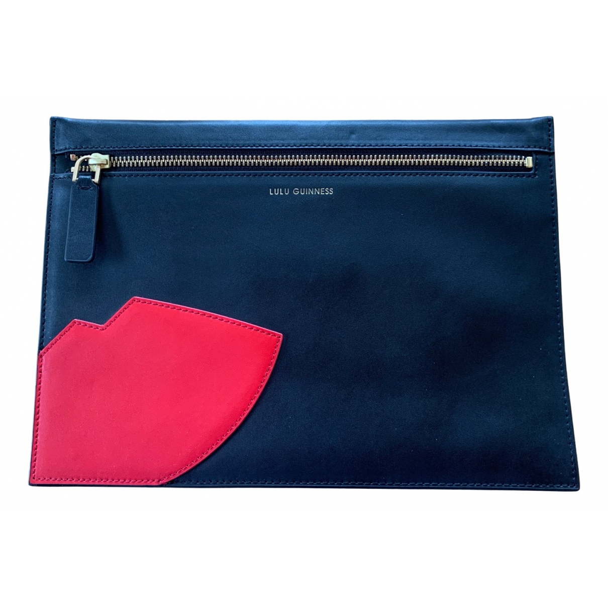 lulu guinness black leather bag